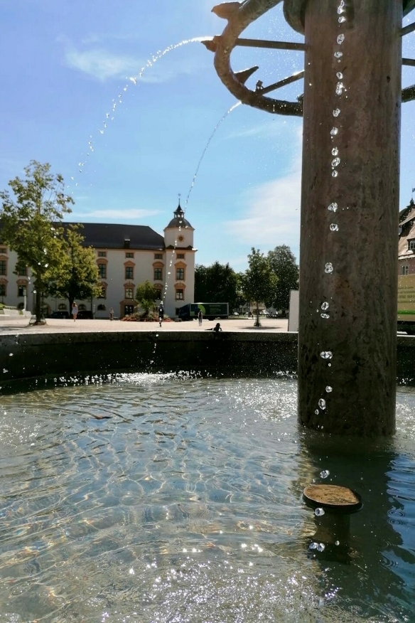 The drinking water fountain at Hildegardplatz