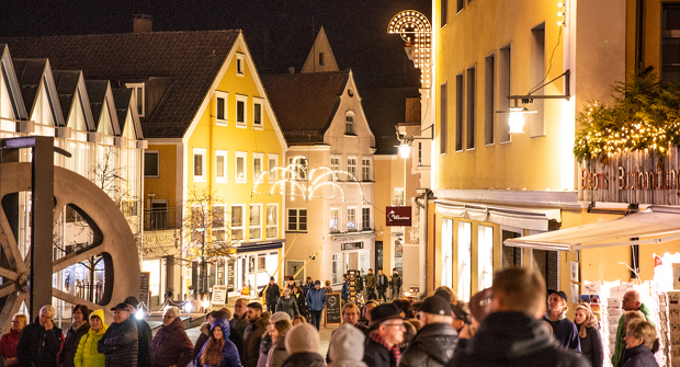 Fußgängerzone während der Kemptener Einkaufsnacht