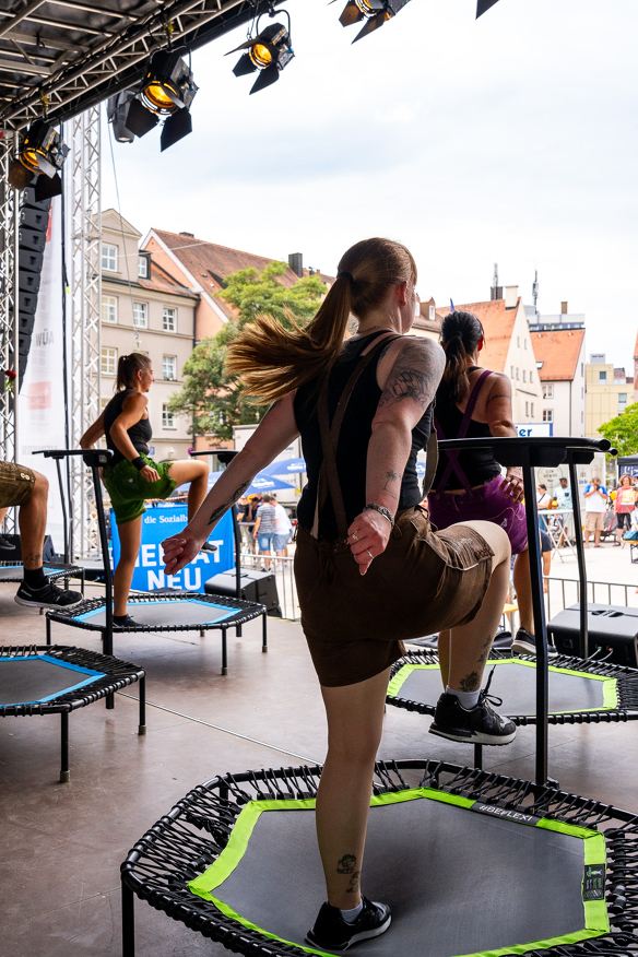 Auftritt einer Jumping Gruppe auf dem Stadtfest Kempten ©Niko Spettmann