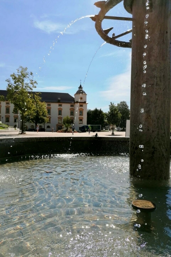 Der Brunnen am Hildegardplatz in Kempten