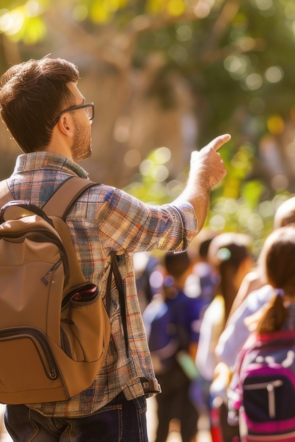 Stadtführung mit einer Schulklasse